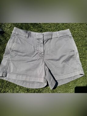 J. Crew Light Gray Flat-Front Chino Shorts